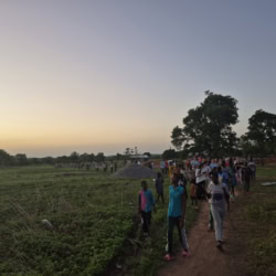 De groep in Ghana (op een foto van gisteren)